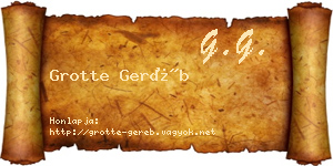 Grotte Geréb névjegykártya